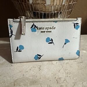 Kate Spade White and Blue Floral Card Holder